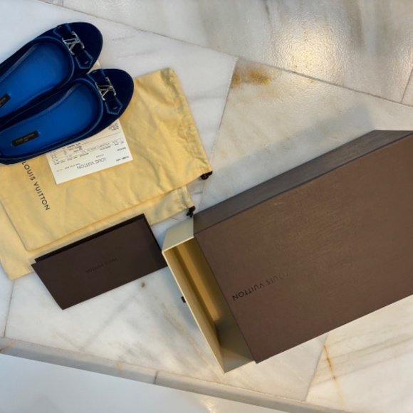 Louis Vuitton Navy Blue Ballerina Shoes - Picture 5 of 9